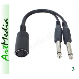 adapter DIN-5 545 gniazdo na wtyki Jack 6,3 - IN