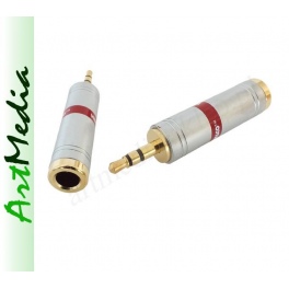 adapter 3,5 mm wtyk - 6,3 gniazdo stereo Vitalco