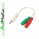 adapter Jack 3,5 4 PIN polowy - słuchawki mikrofon