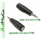 adapter Jack 3,5 4 PIN polowy wtyk -Jack 2,5 gniazdo 4PIN
