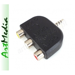 adapter Jack 3,5 mm 4 PIN polowy na 3gniazda RCA