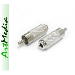 adapter 1RCA wtyk - gniazdo jack 3,5 ( metal ) HQ