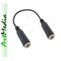 adapter Jack 3,5 4PIN gniazdo - gn. z kablem  0,1m