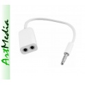 adapter Jack 3,5 4 PIN na 2 gniazda Jack słuchawki
