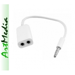 adapter Jack 3,5 4 PIN na 2 gniazda Jack słuchawki