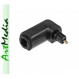 adapter optyczny Toslink gniazdo - wtyk kątowy