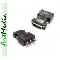 adapter przejści&oacute;wka DVI (24+5) wtyk - 3RCA gn RGB