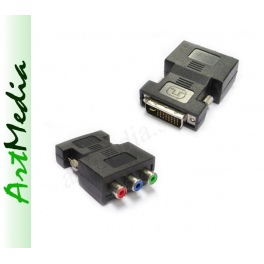 adapter przejści&oacute;wka DVI (24+5) wtyk - 3RCA gn RGB