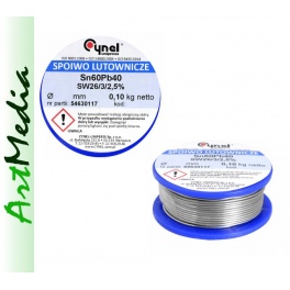 Cyna spoiwo lutownicze 0,7 mm LC60 SW26 -  100g