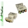 adapter przejści&oacute;wka DVI (24+5) wtyk - 3RCA gn RGB