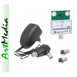 wzmacniacz antenowy ANT0149 30dB Cabletech zestaw1
