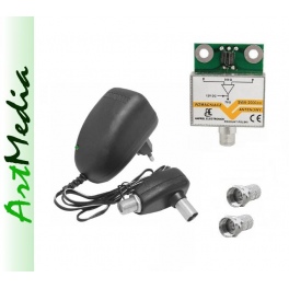 zestaw wzmacniacz antenowy SWA-2000 z zasilaczem i separatorem typu F