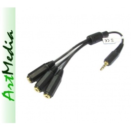 adapter rozgałęźnik Jack 3,5 wtyk na 3 gniazda 3.5