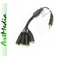adapter rozgałęźnik Jack 3,5 wt. 4 gniazda VITALCO