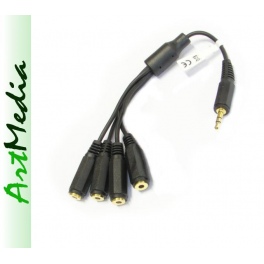 adapter rozgałęźnik Jack 3,5 wt. 4 gniazda VITALCO