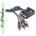 adapter RCA chinch 2SCART EURO - DVB-t  1,2 m