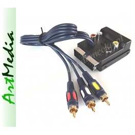 adapter RCA chinch 2SCART EURO - DVB-t  1,2 m