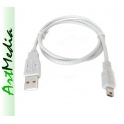 USB 2.0 A wtyk - USB 5PIN mini M (B) - kabel 0,8m