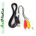 kabel USB wtyk - 3RCA chinch wtyki - 1,5m.