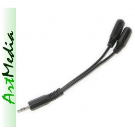 adapter rozgałęźnik Jack 3,5 wtyk na 2 gniazda 