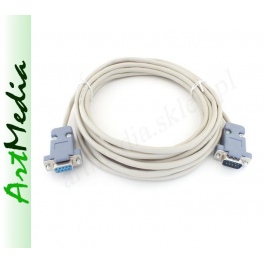 kabel  Null-Modem  DB9 RS232 skros. linka ekran m-ż 15,0 m