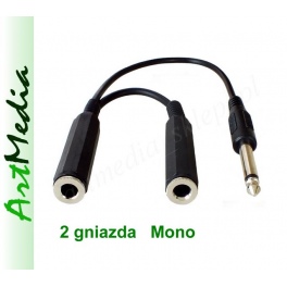 rozgałęźnik Jack 6,3 wtyk Mono - 2 gniazda Mono