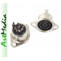 gniazdo DIN-8 PIN GM845 montażowe metalowe 270 st.