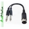 kabel 2x Jack 6,3 - DIN-5 545 wtyk Stereo IN  0,4 m