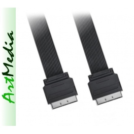 kabel EURO SCART - EURO SCART płaski 21 PIN  5,0 m