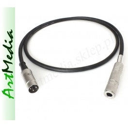 kabel Jack 6,3 gniazdo mono - wtyk DIN 3 - ELTRON mono  1,0 m