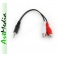 kabel adapter Jack 3,5 wtyk - 2RCA gniazda - 0,2 m