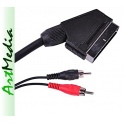 kabel SCART OUT / 2RCA chinch Audio L + R  1,2m