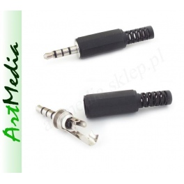 wtyk składany na kabel Jack 3,5 4 PIN, 4 polowy
