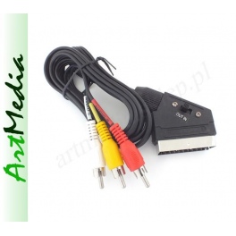 kabel EURO SCART - 3RCA przełącznik IN / OUT 1,5m