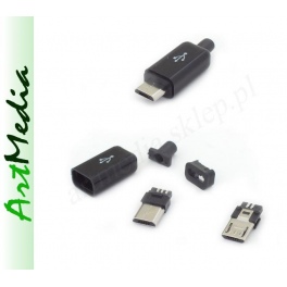 wtyk składany na kabel micro USB w obudowie