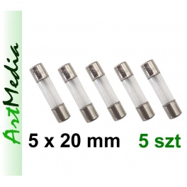 bezpiecznik WTA-F 5x20mm 250V  1,25A - 5 szt.