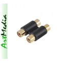 złącze 2 RCA - 2RCA chinch gniazdo podw&oacute;jne Au