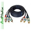 przedłużacz 3 RCA chinch RGB Vitalco  5,0 m