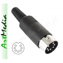 wtyk lutowany na kabel DIN-7  WM-745 7-PIN , 270 st.