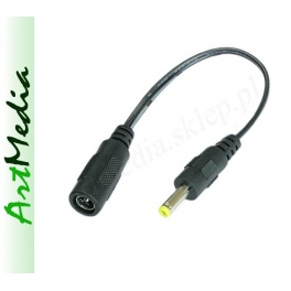 adapter redukcja DC 2.1 x 5.5 gniazdo - 1.7 x 4,0 wtyk z kablem