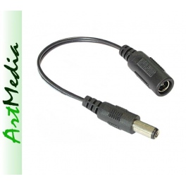 adapter redukcja DC 2.1 x 5.5 gniazdo - 2,5 x 5,5 wtyk z kablem