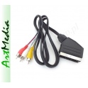 kabel 3RCA - EURO SCART AV ( IN ) 0,5 m
