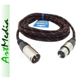 kabel mikrofonowy XLR CANON gniazdo - XLR wtyk  5,
