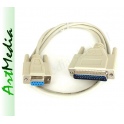 kabel RS232 DB9 gniazdo - DB25 wtyk  3,0 m