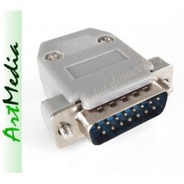 D-SUB DB15 - wtyk w obudowie plastikowej