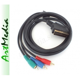 kabel EURO SCART component - 3RCA chinch RGB 2,0 m