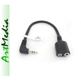adapter Jack 3,5 wtyk na dwa gniazda 3,5 + 2,5 mm