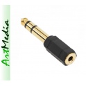 adapter Jack 6,3 wtyk - 3,5 gniazdo plastik Stereo