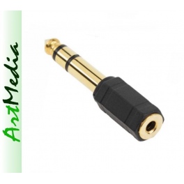 adapter Jack 6,3 wtyk - 3,5 gniazdo plastik Stereo