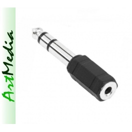 adapter Jack 6,3 wtyk - 3,5 gniazdo plastik Stereo